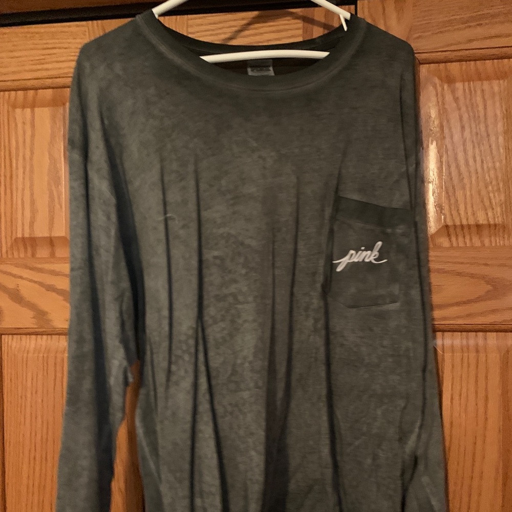 Pink long sleeve T-shirt